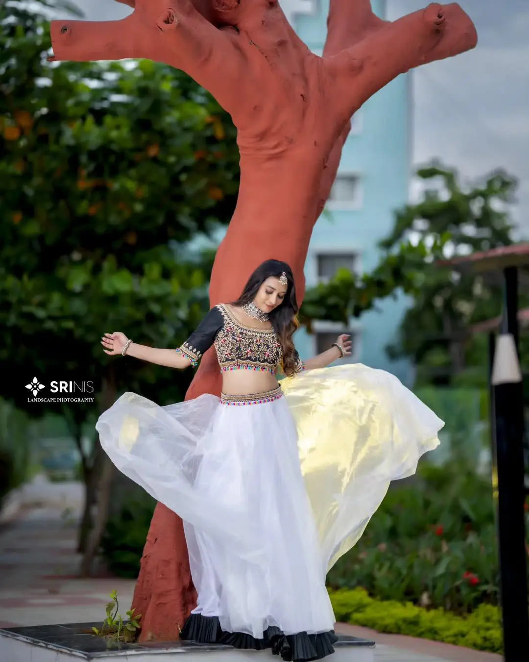 ETV Actress Bhanu Sri in Beautiful White Lehenga Black Choli